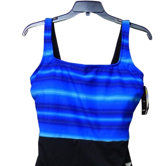 TYR WOMEN’S TRAMONTO SCOOP NECK CONTROLFIT, Blue, SZ. 14 - Picture 3 of 12